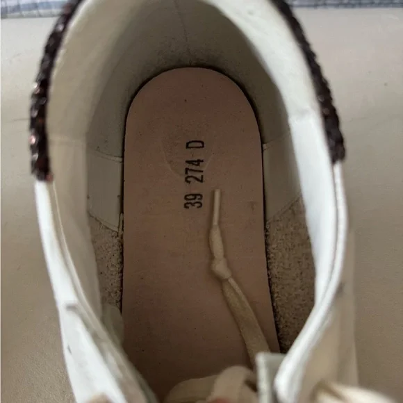 Golden Goose White and Gray Sneakers with Glitter Star - Picture 5 of 12